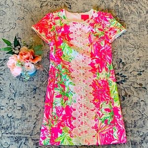 Hot pink floral Lilly Pulitzer dress size 10